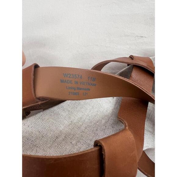 Cole Haan Sandals Size 11 B Brown Strappy Ankle Strap Buckle Open Toe Chic - Picture 5 of 12